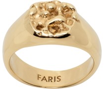 Gold Roca Crown Signet Ring
