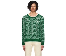 Green Heart Monogram Sweater