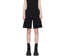 Black Quadratic Shorts