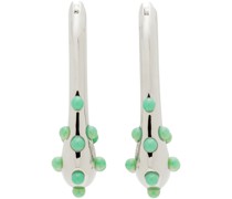 Silver & Green Elias Earrings