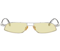 Silver & Yellow Demo Low Sunglasses