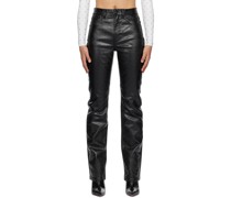 Black Fly Coated Jeans