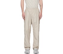 Gray Embroidered Cargo Pants