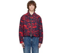 Navy Embroidered Jacket