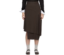 Brown Circle Drape Skirt