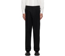 Navy Wide-Leg Trousers