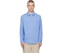 Blue Half-Button Shirt