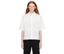 White vered Placket Shirt
