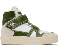 White & Green Ami de Cœur Arcade Sneakers