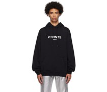 Black Printed Hoodie