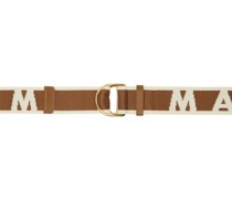 Brown & Off-White Logo Belt