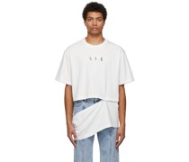 White Logo Letter T-Shirt