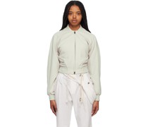 Beige Reversible Bomber Jacket