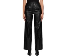 Black Carmen Faux-Leather Pants