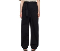 Black Twisted Trousers