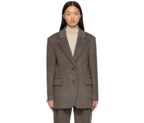 Taupe Wool & Cashmere Blazer