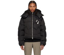 Black Abstract Down Jacket