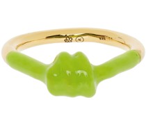 SSENSE Exclusive Green Alan Crocetti Edition Knot Ring
