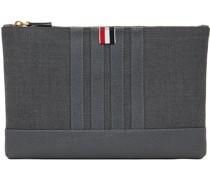 Gray Large Wool 4-Bar Pouch