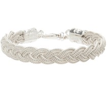 Silver Flat Braided Bracelet