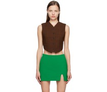 Brown Backless Vest