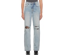Blue Low Rider Trashed Jeans