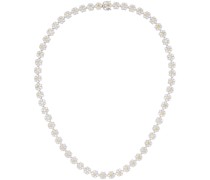 Silver Daisy Tennis Chain Necklace