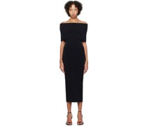 Black Off-The-Shoulder Midi dress