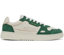 Beige & Green Dice Lo Sneakers