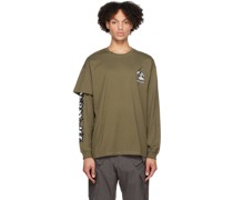 Khaki Layered Long Sleeve T-Shirt