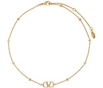 Gold Mini VLogo Signature Necklace
