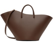Brown Large Open Tulip Tote