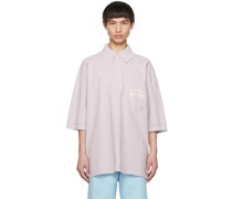 Purple Embroidered Polo