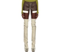 Brown Fog Leather Shorts