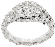 SSENSE Exclusive Silver Thick Pebbled VC001 Ring