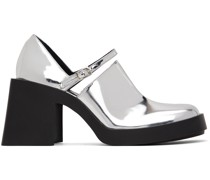 Silver Kim Mary Jane Heels