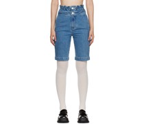 SSENSE Exclusive Blue Mid-Length Denim Shorts
