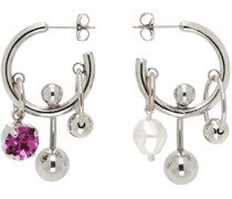 Silver & Pink Andrew Earrings