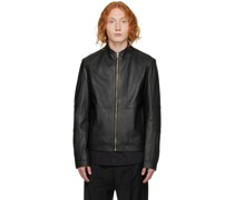 Black Lokis Leather Jacket