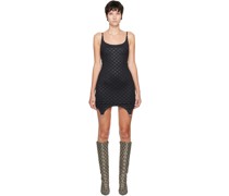 Black Monogram Lingerie Minidress