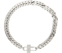 Silver Small G Chain Lock Necklace