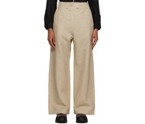 Beige Sailor Trousers