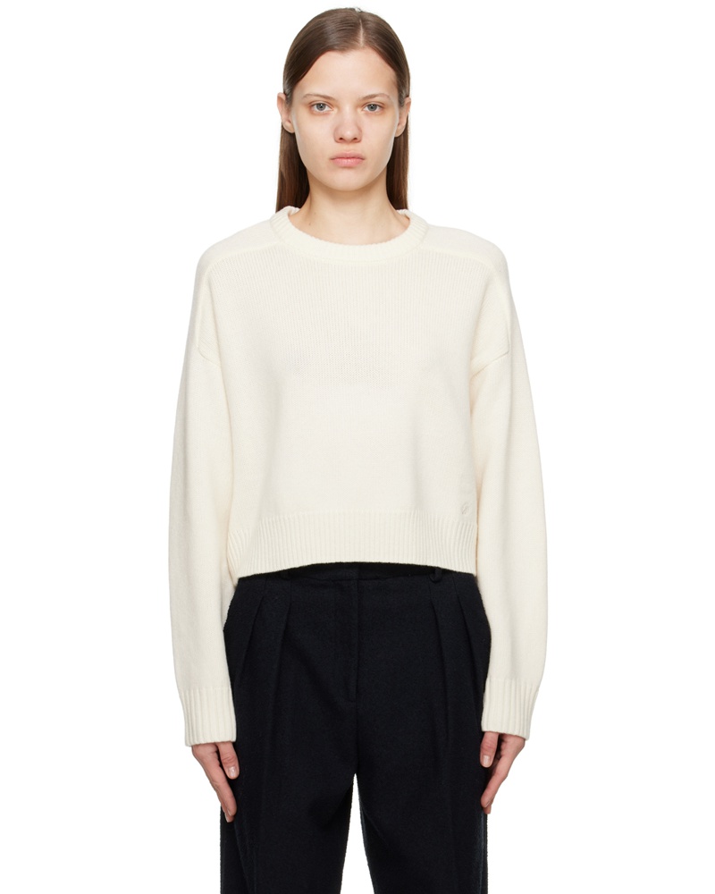 Loulou Studio Damen Off-White Bruzzi Sweater