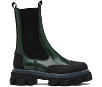 Green Cleated Chelsea Boots