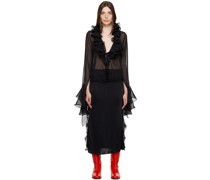 Black FrouFrou Blouse