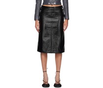 Black One Strap Midi Skirt