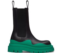 Black & Green Tire Chelsea Boots