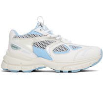 White & Blue Marathon Sneakers