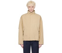 Beige Stand Collar Jacket