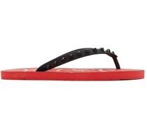 Red Loubi Flat Sandals